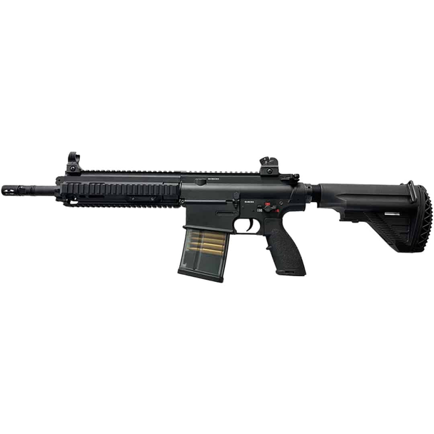 E&C HK417A1 AEG Airsoft Rifle with 12" Barrel in Tactical Black