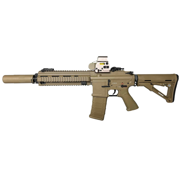 E&C 416D 9″ E-Shooter Mosfet Airsoft AEG Rifle in Tan Dark Earth