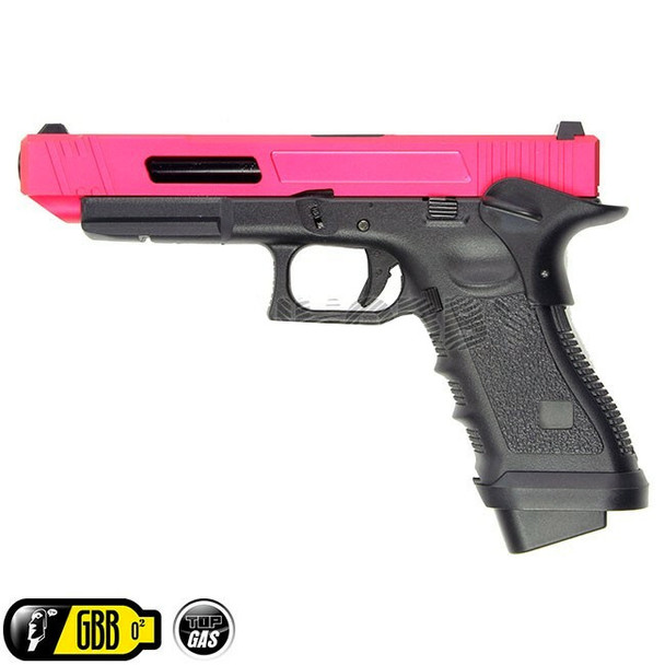 Army Armament - R34-Z Custom CNC Aluminum Slide Gas Blowback Airsoft Pistol in Red