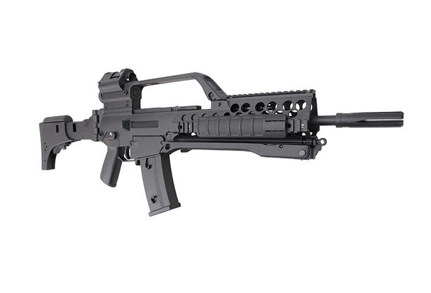 JG Works G36 KV Tactical Style Airsoft Rifle with Bipod in Black