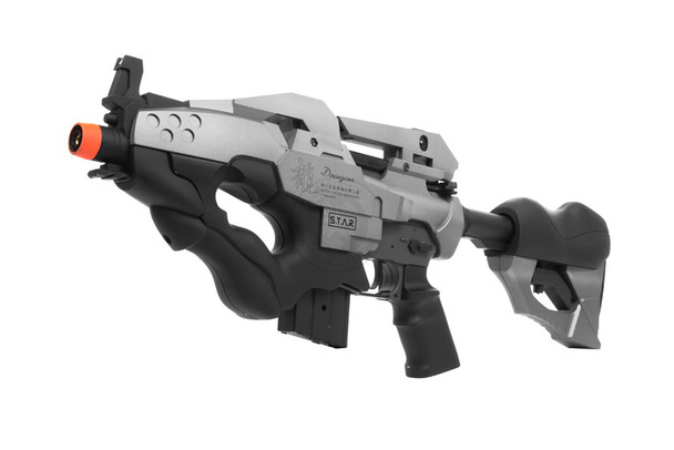 JG STAR Dragon Thunder Maul Battle Airsoft AEG Rifle in Grey/Black