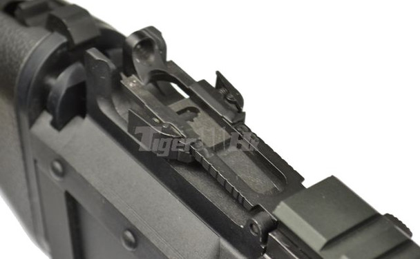 JG Works Full Metal M240 Medium Support Airsoft AEG Machine Gun with Metal Bipod in Black