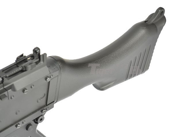 JG Works Full Metal M240 Medium Support Airsoft AEG Machine Gun with Metal Bipod in Black