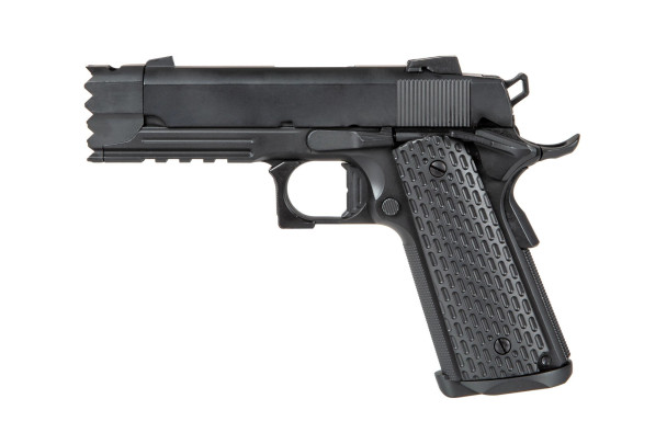 JG Works 3308 M1911 Custom Gas Blowback Airsoft Pistol in Black
