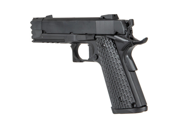 JG Works 3308 M1911 Custom Gas Blowback Airsoft Pistol in Black