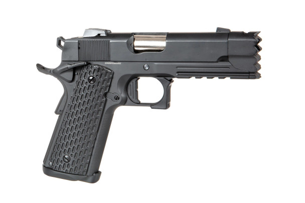 JG Works 3308 M1911 Custom Gas Blowback Airsoft Pistol in Black