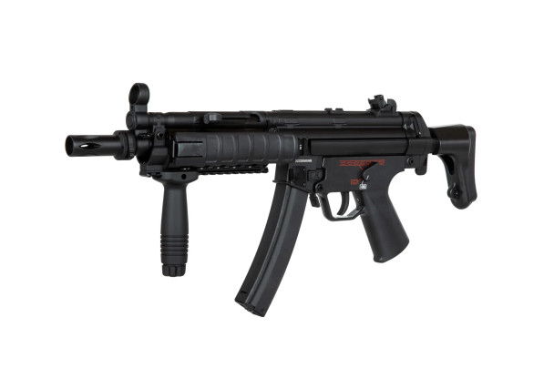 JG Works JG801 SWAT MP5 CQB Airsoft Submachine Gun with Extendable Stock in Black