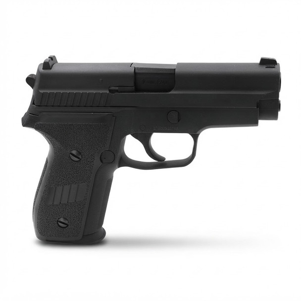 Swiss Arms Navy Compact .40 Gas Blowback Airsoft Pistol in Black, right side profile.