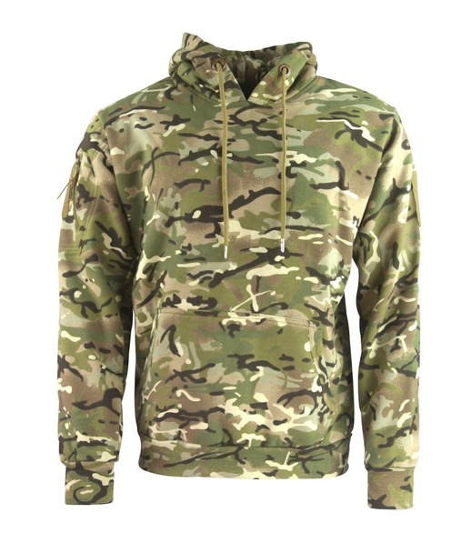 Kombat UK - Army Zipped Fleece Hoodie in BTP (British Terrain Pattern) Camouflage