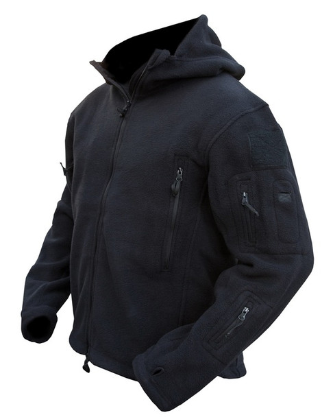 Kombat UK - Tactical Recon Fleece Hoodie with Multiple Pockets in Black