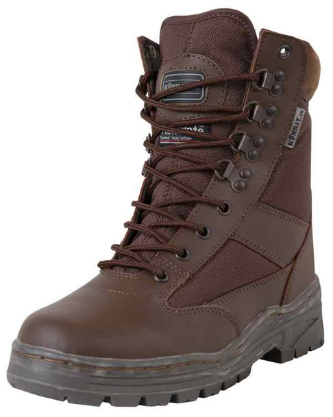 Kombat UK - Half Leather Tactical Patrol Boots in Brown