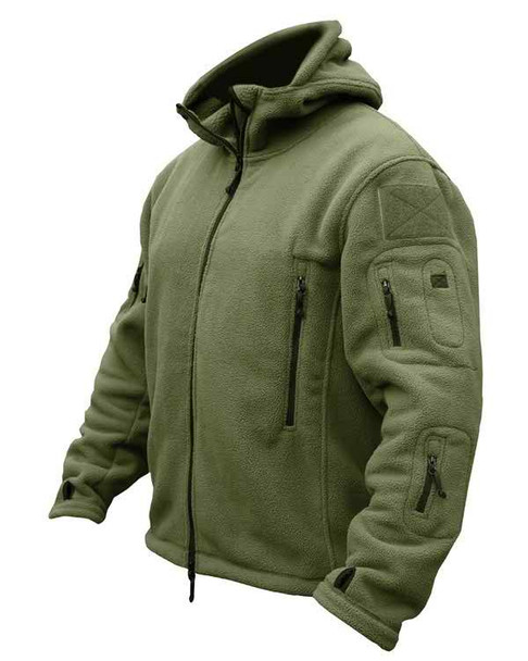 Kombat UK - Recon Tactical Fleece Hoodie with Multiple Pockets in Olive Green
