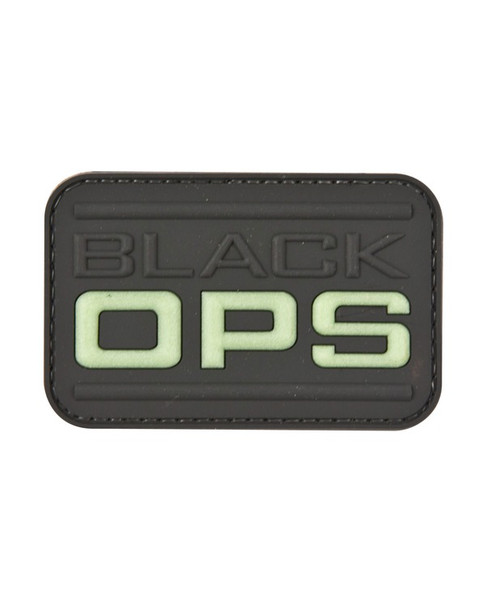 Kombat UK - OPS PVC Tactical Patch with Velcro Back in Black
