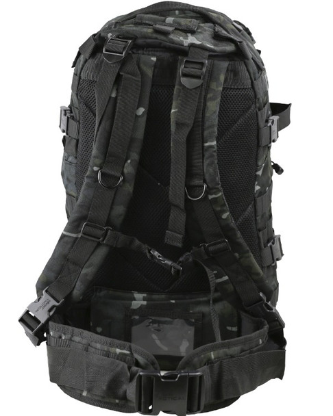 Kombat UK - 40L Medium Molle Assault Pack in Black Camouflage