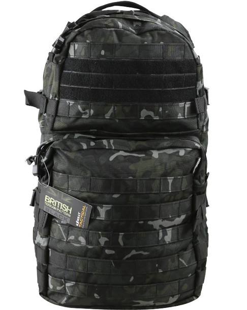Kombat UK - 40L Medium Molle Assault Pack in Black Camouflage