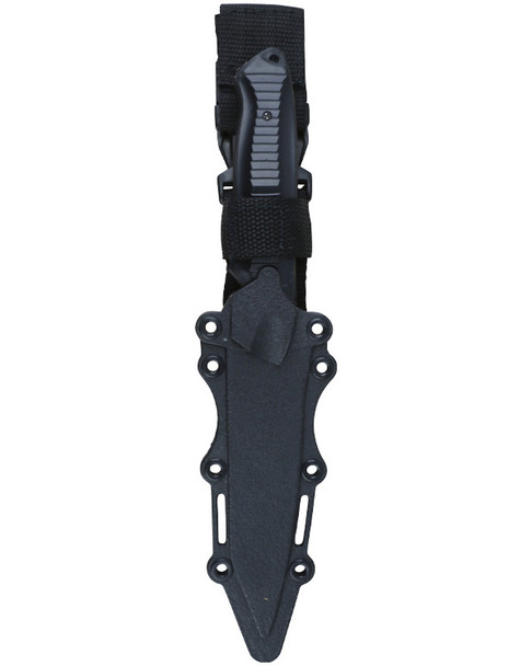 Kombat UK Tanto Plastic Training Knife with Belt Holster in Tactical Black