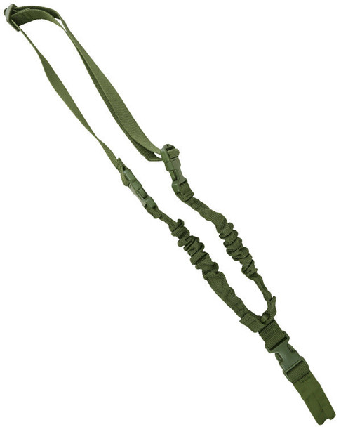 Kombat UK - Adjustable Single Point Bungee Airsoft Gun Sling in Olive Green