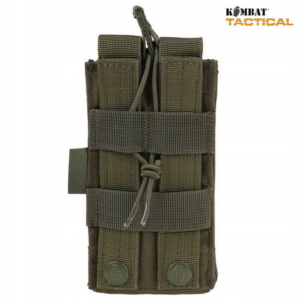 Kombat UK - Single Duo Magazine Pouch with Molle Fixings in Olive Green