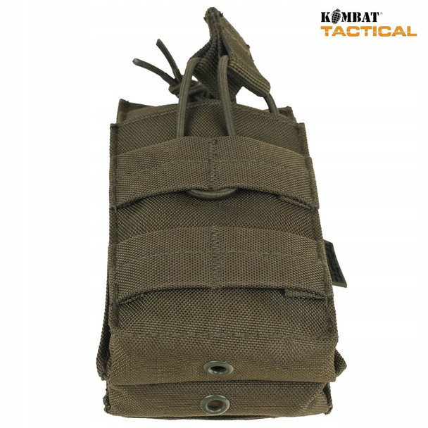Kombat UK - Single Duo Magazine Pouch with Molle Fixings in Olive Green