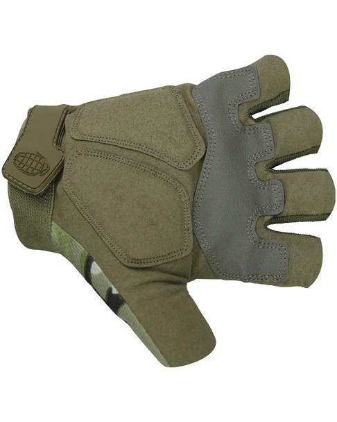 Kombat UK - Alpha Fingerless Tactical Airsoft Gloves in BTP (British Terrain Pattern) Camouflage