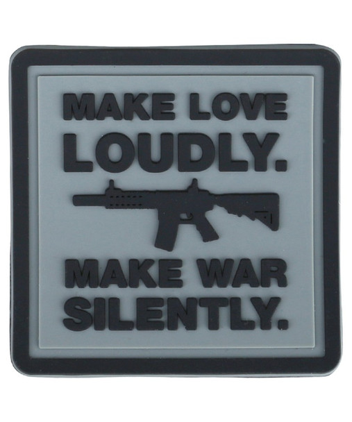 Kombat UK - Make Love Loudly PVC Tactical Patch with Velcro Back