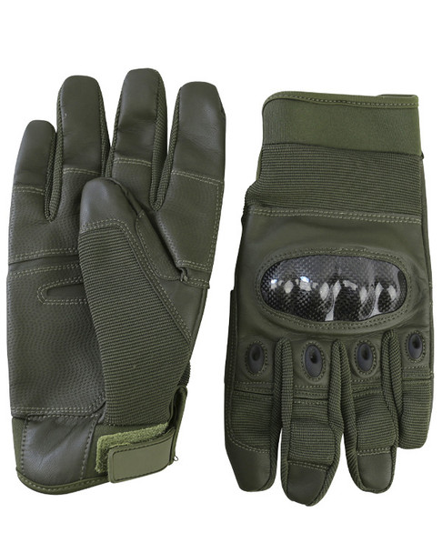 Kombat UK - Predator Tactical Airsoft Gloves with Wrist Strap in Olive Green