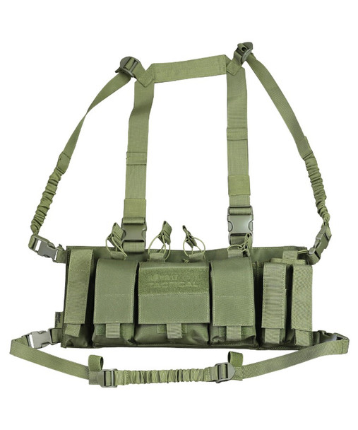 Kombat UK - Adjustable Tactical Trojan Chest Rig in Olive Green