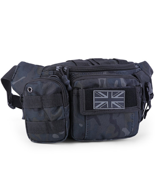 Kombat UK - Delta Tactical Waist Bag with Multiple Pockets in Black Camo