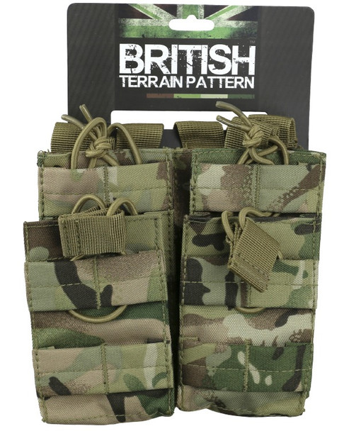 Kombat UK - Double Duo Magazine Pouch in BTP (British Terrain Pattern) Camouflage