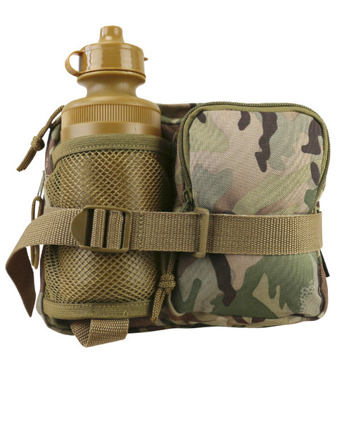 Kombat UK Pioneer Tactical Waist Bag & Bottle with Adjustable Strap in BTP Camo