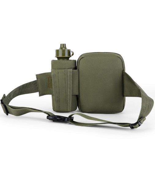 Kombat UK Pioneer Waist Bag & Bottle with Adjustable Strap in Olive Green