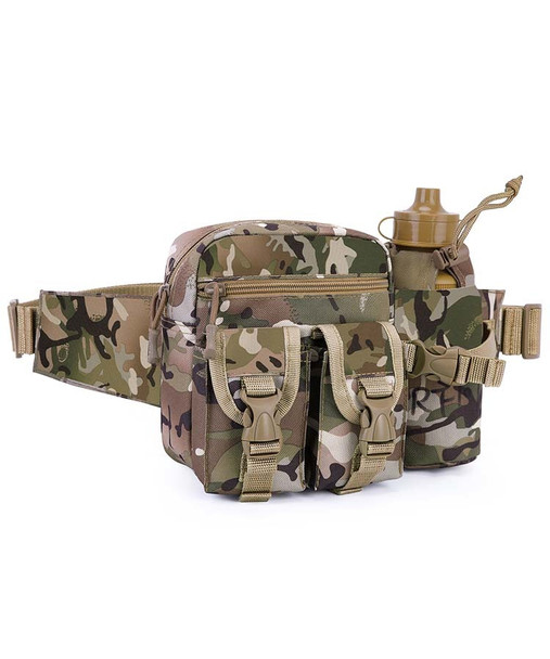 Kombat UK Pioneer Waist Bag & Bottle with Adjustable Strap in BTP Camo