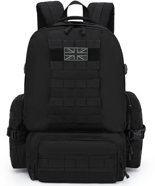 Kombat UK - Expedition Pack 50L Rucksack with Adjustable Straps in Tactical Black