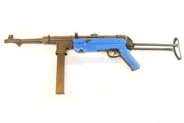 AGM MP40 Airsoft Rifle in Full Metal with Folding Metal Stock in blue