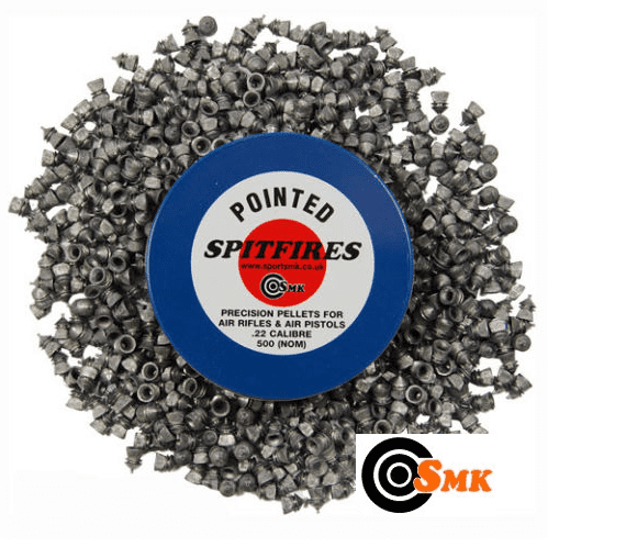 SMK Spitfire Pellets 500 x .22 Pointed Heads for Air Rifle