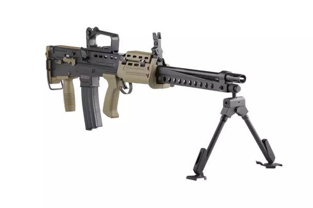 ICS L86A2 LSW Airsoft Rifle AEG with bipod in Black