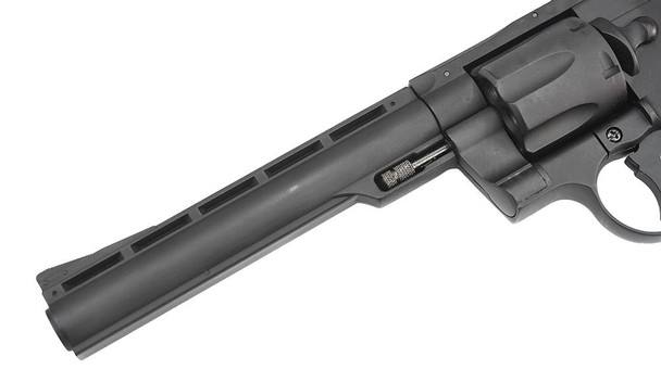 Hwasan 1312 Co2 Powered Metal Airsoft Revolver 6" in Black