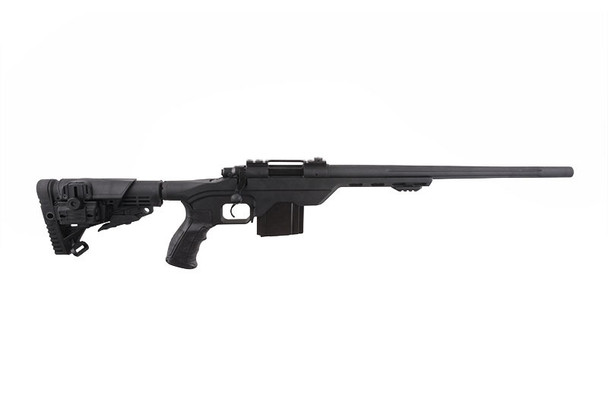 King Arms MDT LSS Gas Airsoft Sniper Rifle with Adjustable Stock in Tactical Black