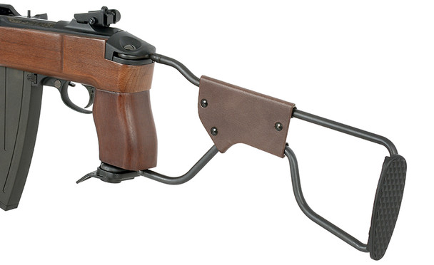 King Arms M2 Paratrooper Carbine Gas Blowback Airsoft Rifle with Wood Stock in Blue