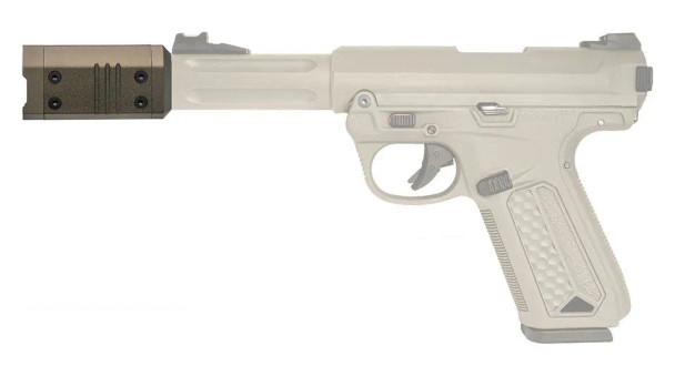 Action Army AAP-01 Airsoft Pistol Short Barrel Extension (70mm) in Black
