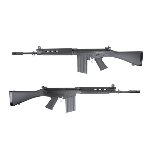 King Arms FAL Ver.3 Airsoft AEG Rifle in Black (Full‑Length Ver)