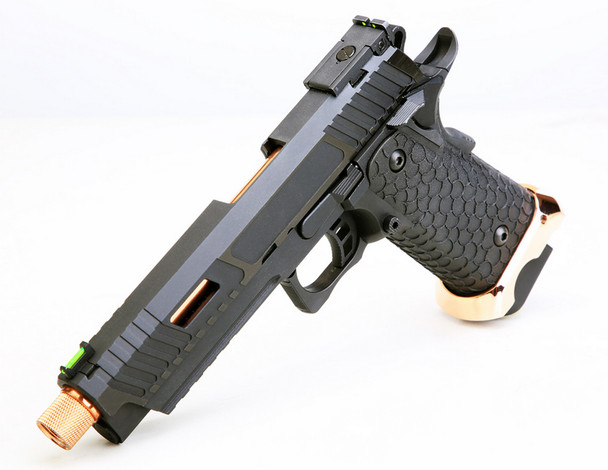 SRC Baba Yaga 5.1" Hi-Capa Gas Blowback John Wick Airsoft Pistol in Gold/Black