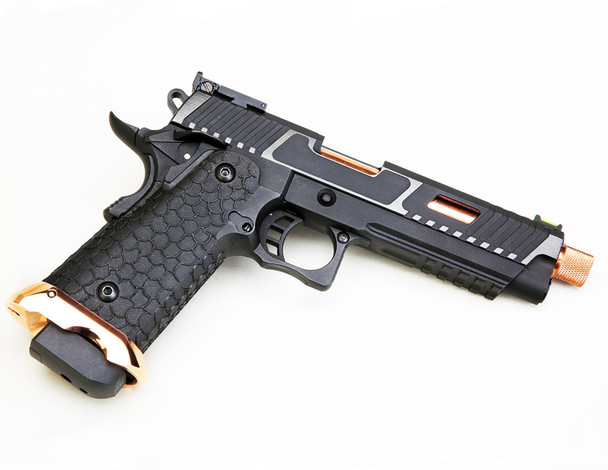 SRC Baba Yaga 5.1" Hi-Capa Gas Blowback John Wick Airsoft Pistol in Gold/Black