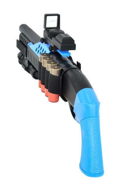 AGM M180-B2 Pump Action Airsoft Shotgun with Adjustable Hop-up in Blue