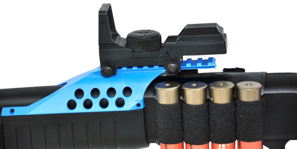 AGM M180-B2 Pump Action Airsoft Shotgun with Adjustable Hop-up in Blue