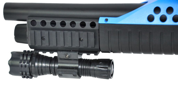 AGM M180-B2 Pump Action Airsoft Shotgun with Adjustable Hop-up in Blue