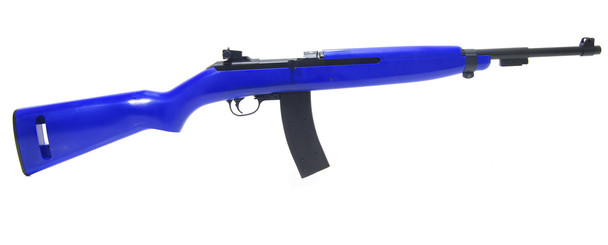 AGM M1B Spring M1 Carbine Airsoft Sniper Rifle with Adjustable Hop-Up in Blue