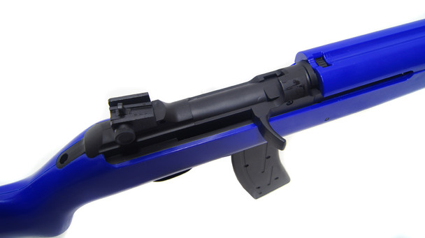 AGM M1B Spring M1 Carbine Airsoft Sniper Rifle with Adjustable Hop-Up in Blue
