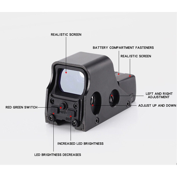 Skirmish Tactical - ST-552 Holographic Red and Green Dot Sight with 20mm Rail in Black