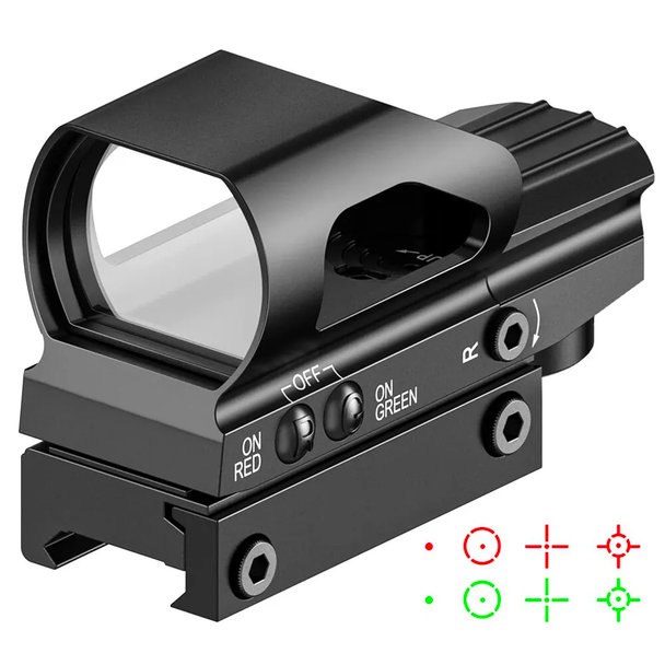Skirmish Tactical - Adjustable ST104 1x33 Red Dot Sight in Black